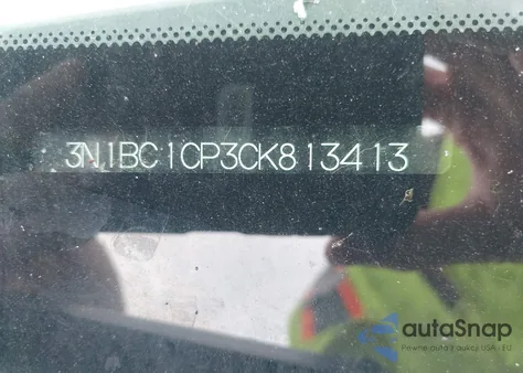 2012 Nissan Versa 1.8 S z USA, uszkodzony, nr VIN 3N1BC1CP3CK813413